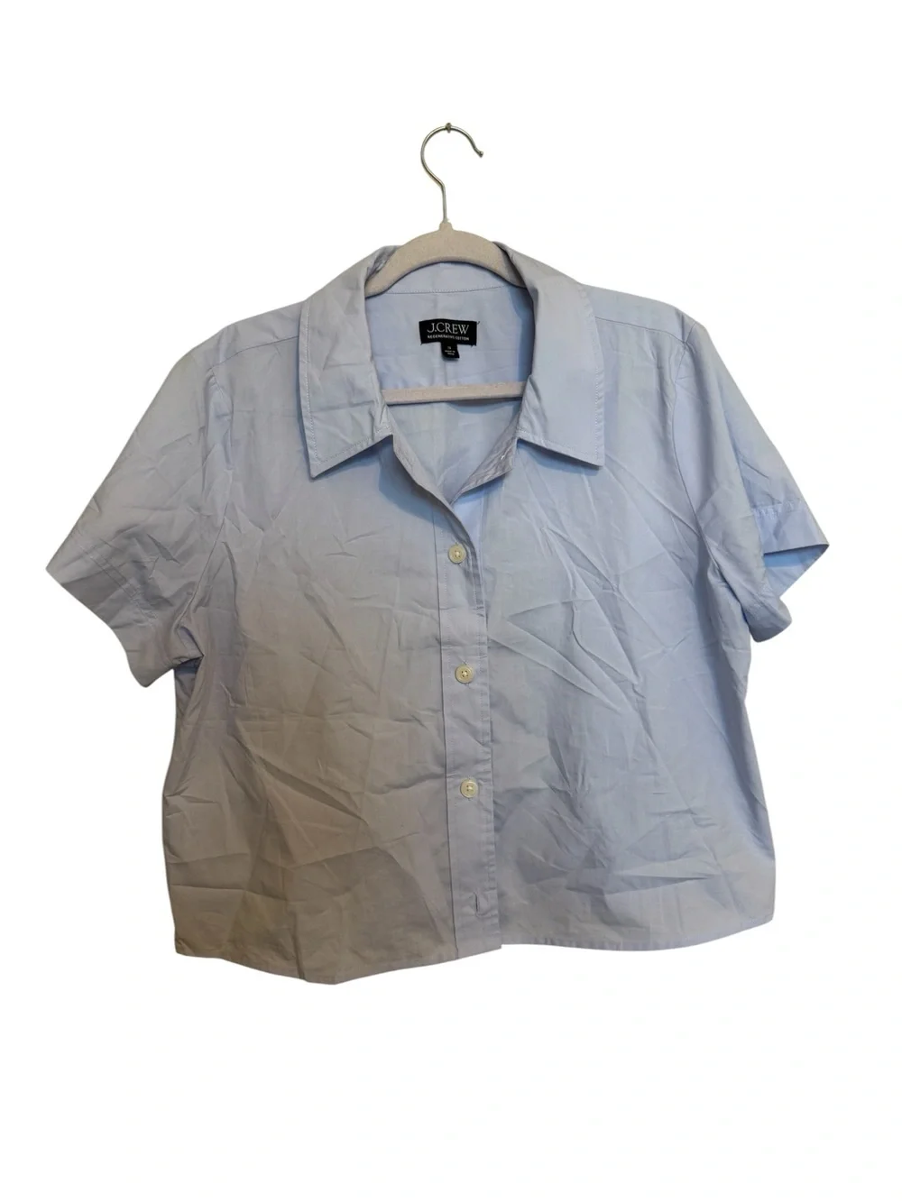 J. Crew Light Blue Short-Sleeve Button-Down Shirt